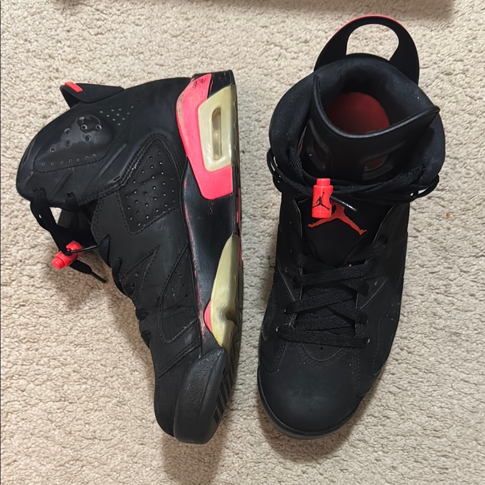 Jordan 6 Retro Infrared Black 2014 Size 9